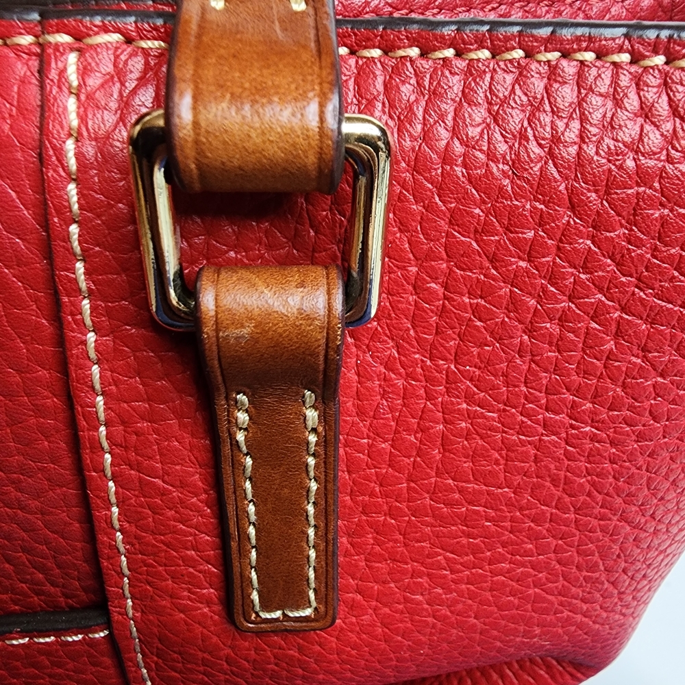 DOONEY & BOURKE Designer LEXINGTON Red Pebbled Leather  Tote Handbag Purse - Picture 16 of 16